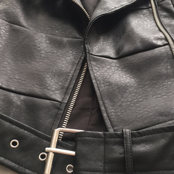 BB Dakota Faux Leather Patchwork Moto Jacket NWT - Picture 4 of 4